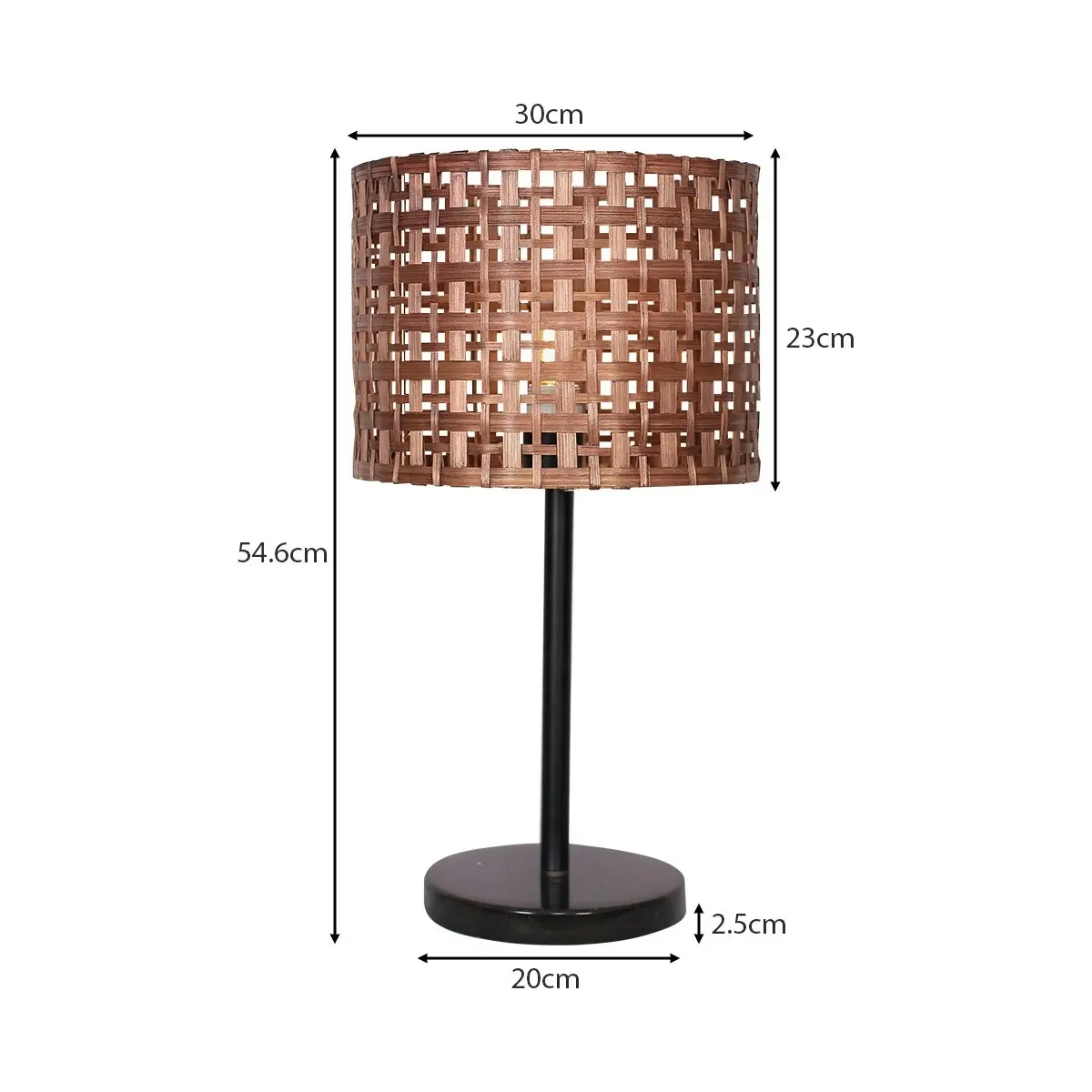 Sarantino Rattan Desk Lamp