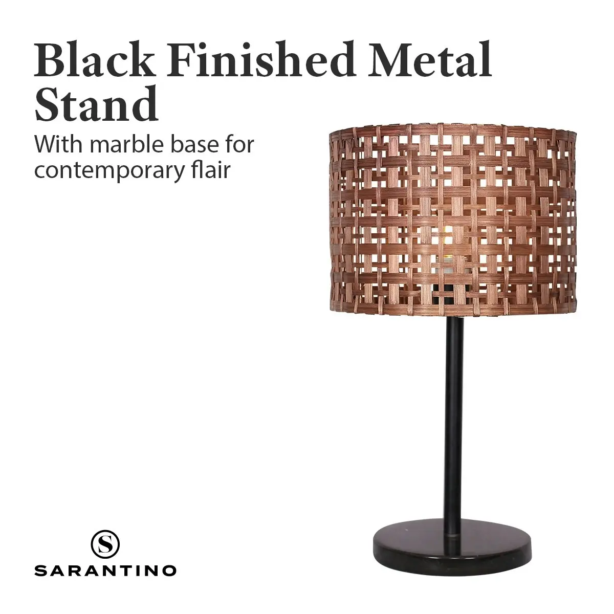 Sarantino Rattan Desk Lamp