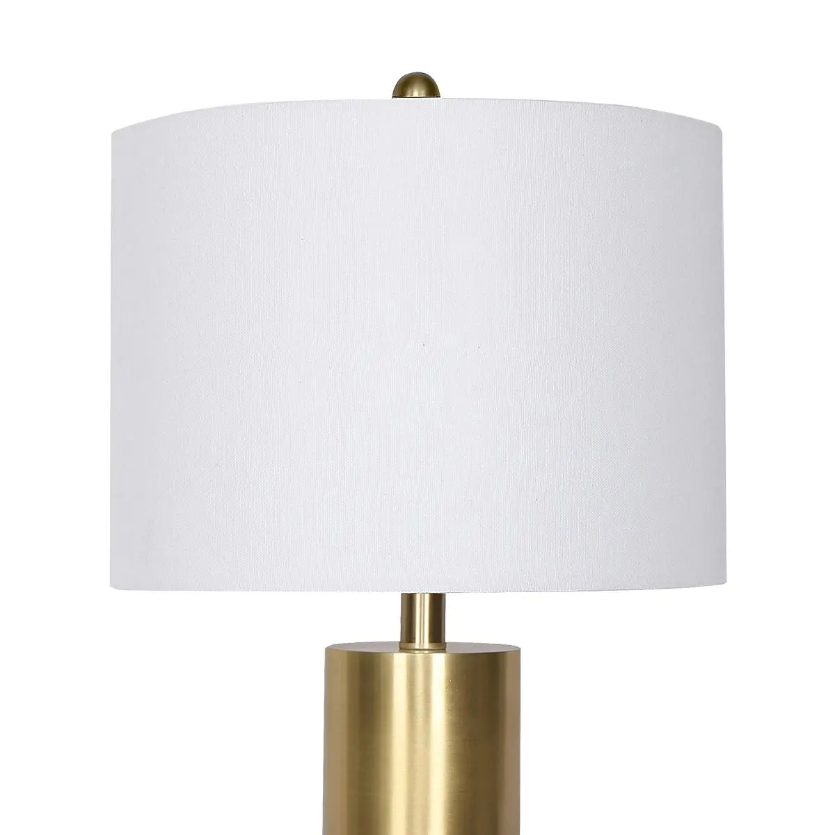 Sarantino Metal and Marble Table Lamp - White