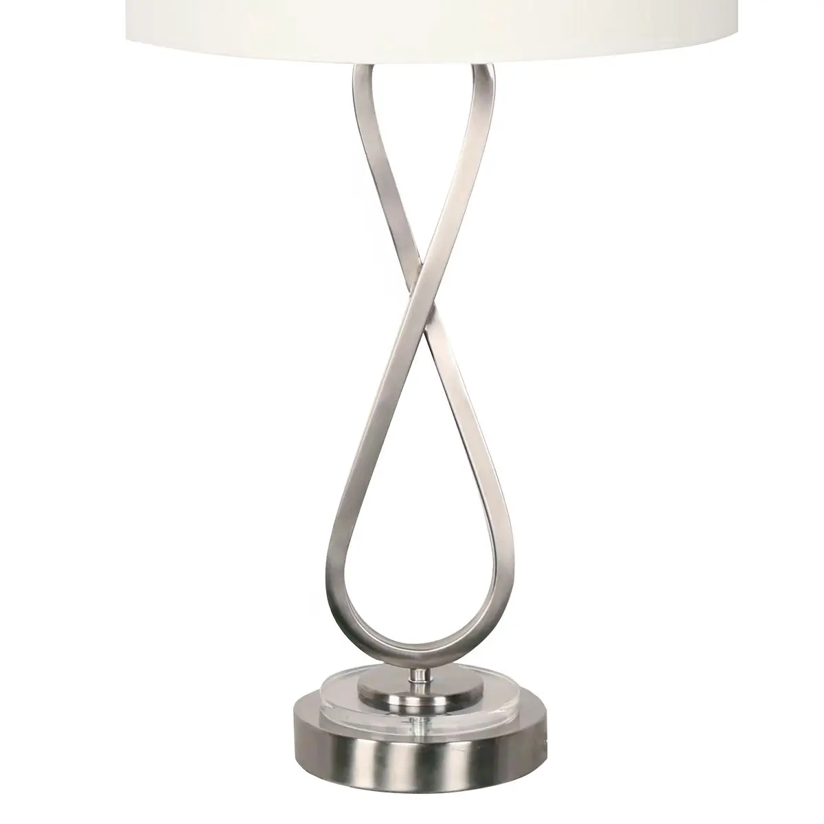 Sarantino Contemporary Table Lamp in Nickel Finish