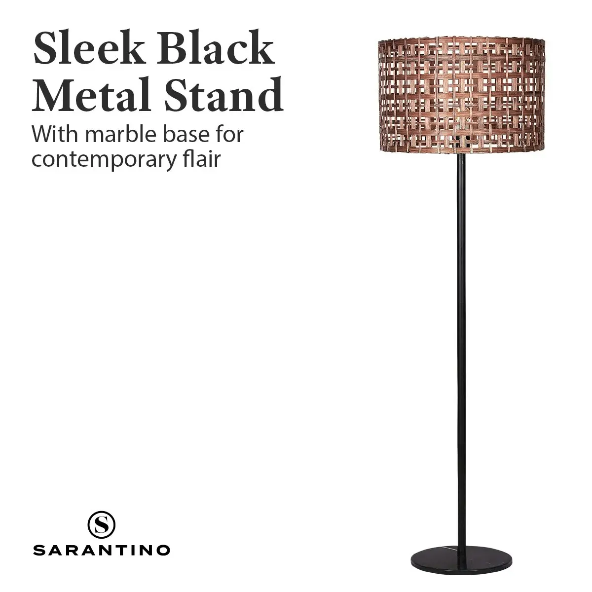 Sarantino Rattan Floor Lamp