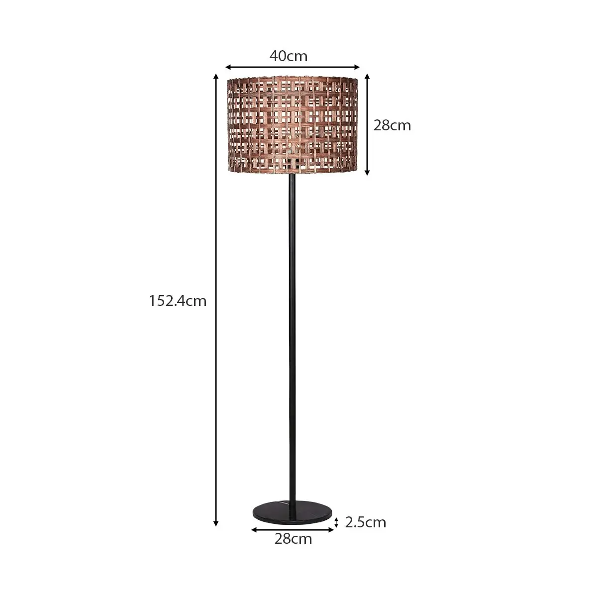 Sarantino Rattan Floor Lamp