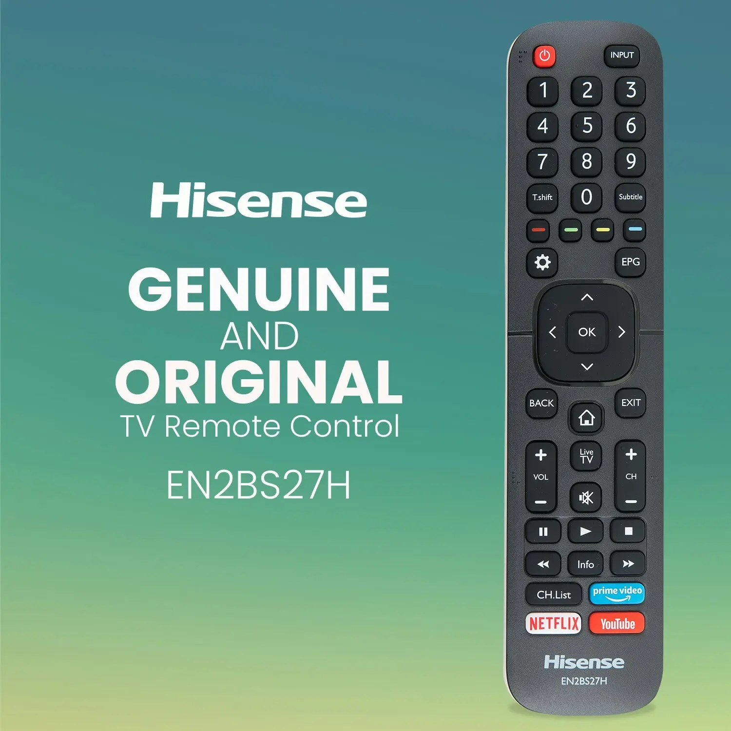 Genuine Hisense TV Remote Control T250554 EN2BS27H