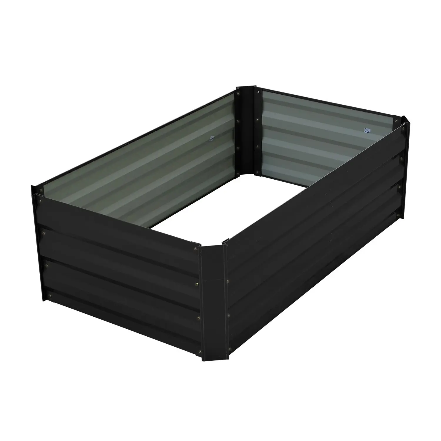 Wallaroo 100 x 60 x 30cm Galvanized Steel Garden Bed - Black