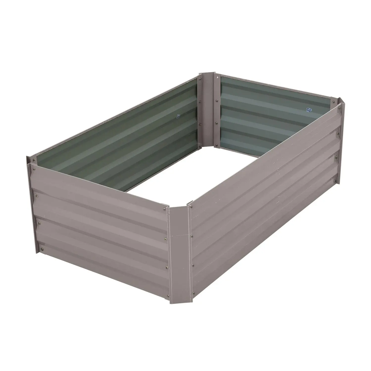 Wallaroo Garden Bed 100 x 60 x 30cm Galvanized Steel - Green