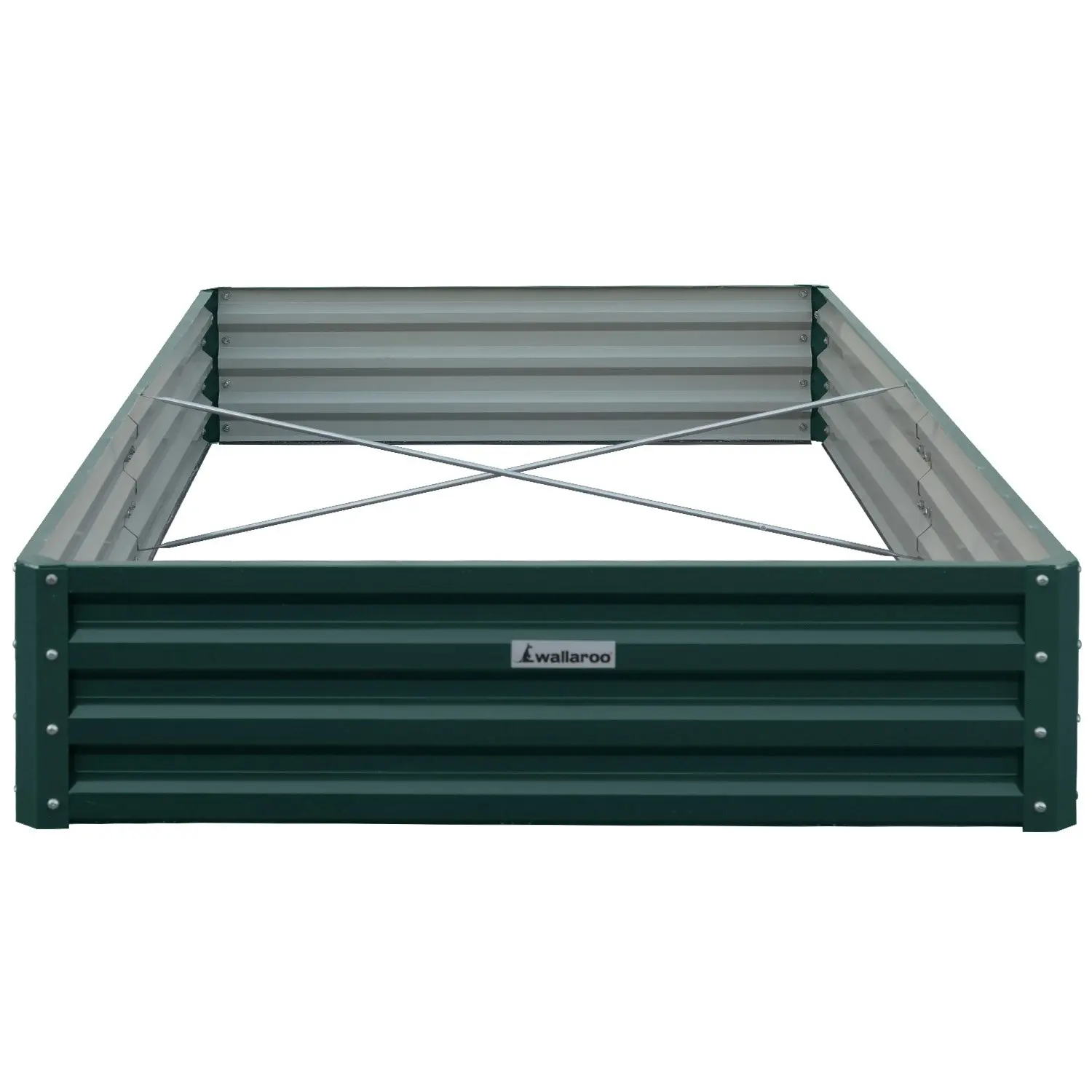 Wallaroo 240 x 120 x 30cm Galvanized Steel Garden Bed - Green