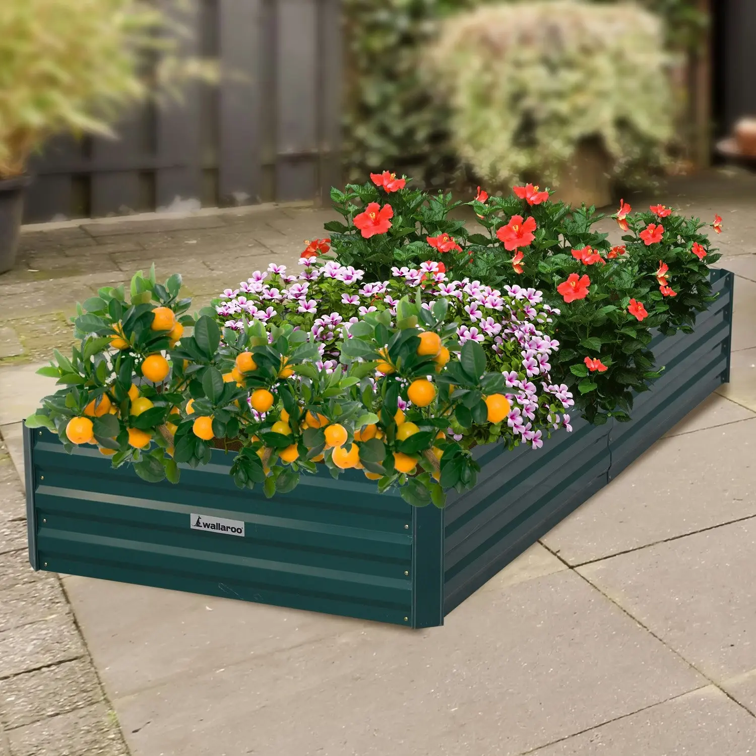 Wallaroo 210 x 90 x 30cm Galvanized Steel Garden Bed - Green