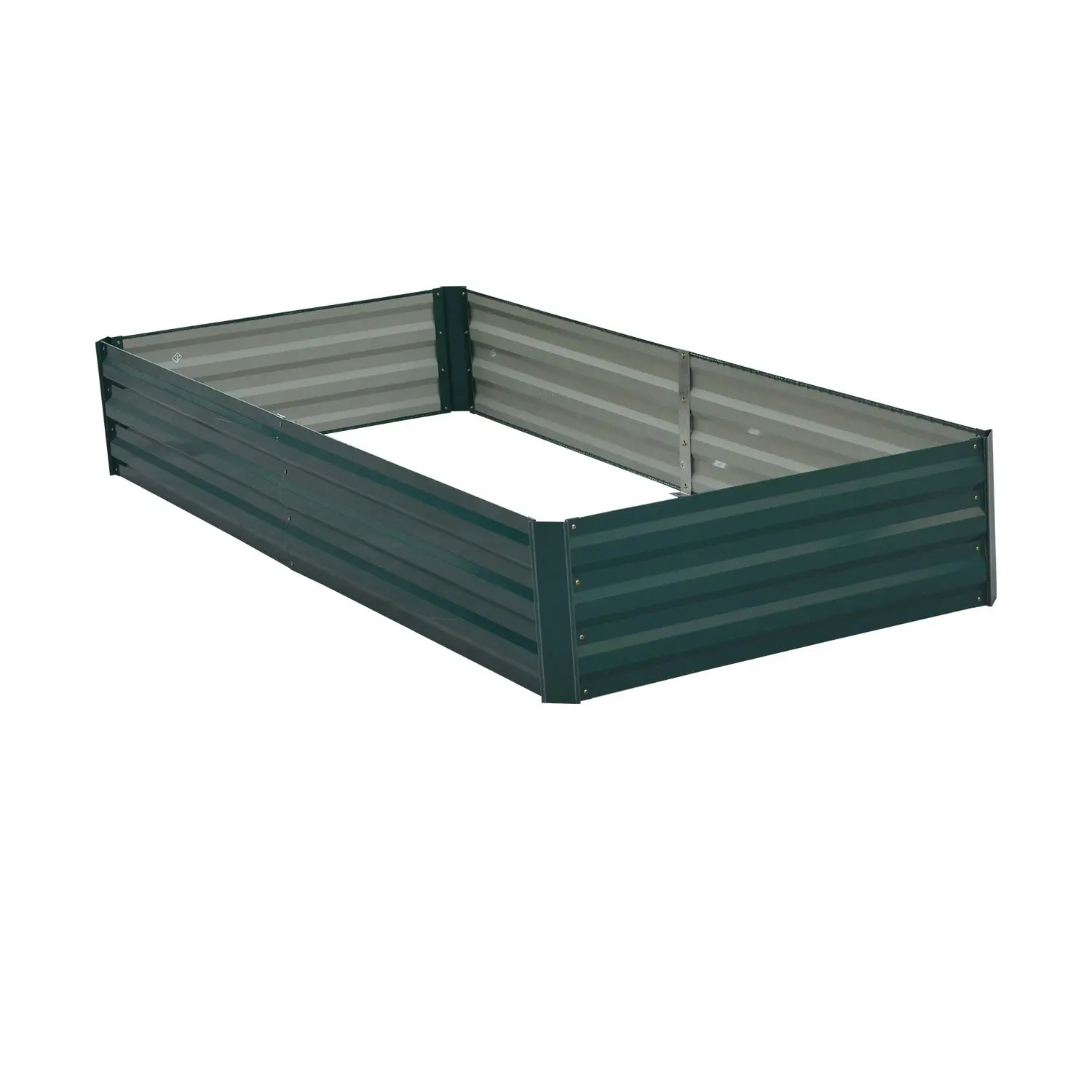 Wallaroo 210 x 90 x 30cm Galvanized Steel Garden Bed - Green