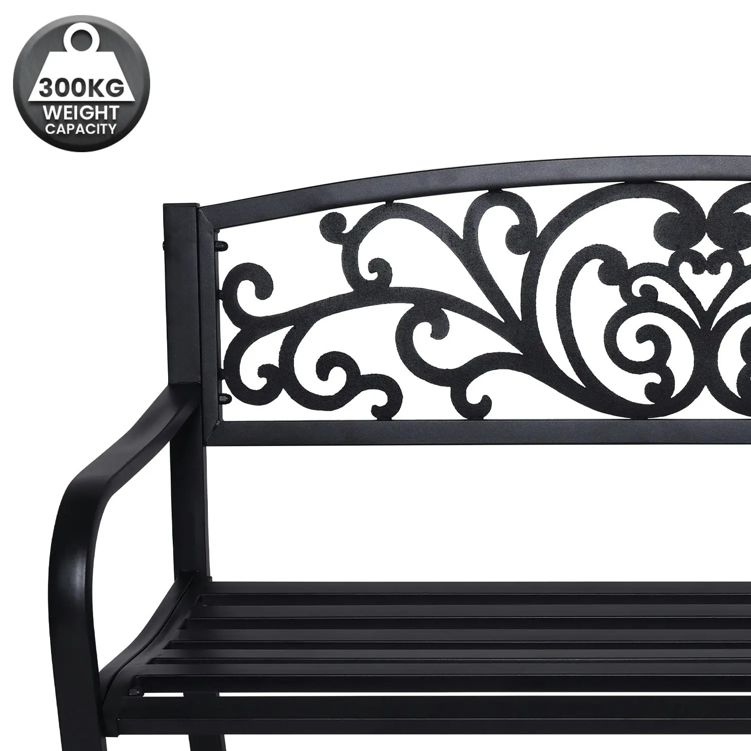 Wallaroo Steel Outdoor Garden Bench - Floral