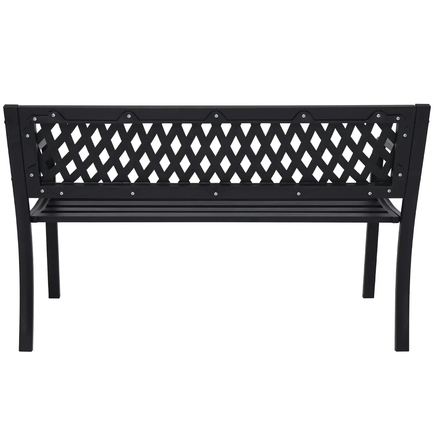 Wallaroo Steel Outdoor Garden Bench - Lattice