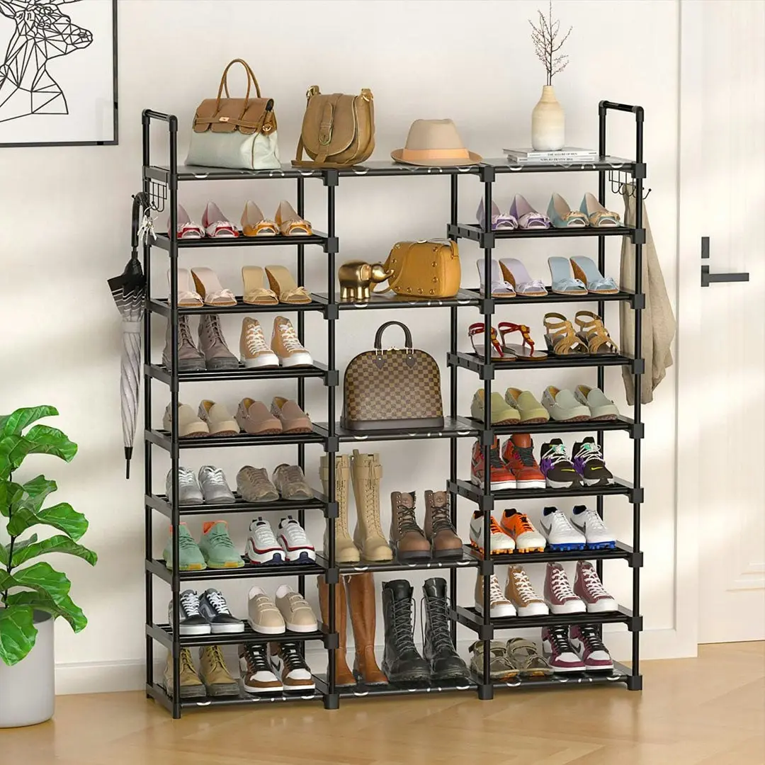 Soga 19-Shelf Tier Shoe Storage Shelf Space-Saving Caddy Rack Organiser with Handle