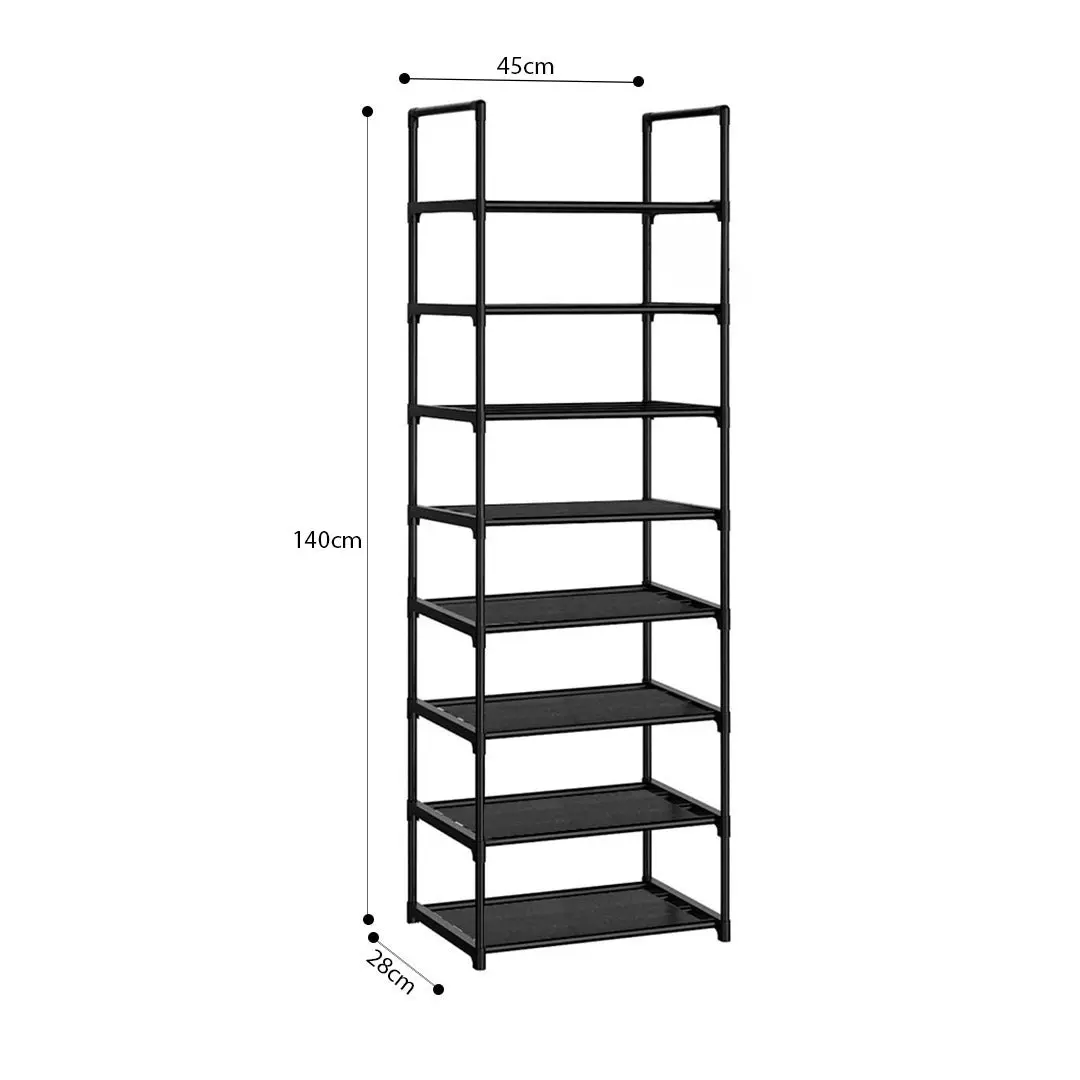 Soga 8 Tier Shoe Storage Shelf Space-Saving Caddy Rack Organiser with Handle