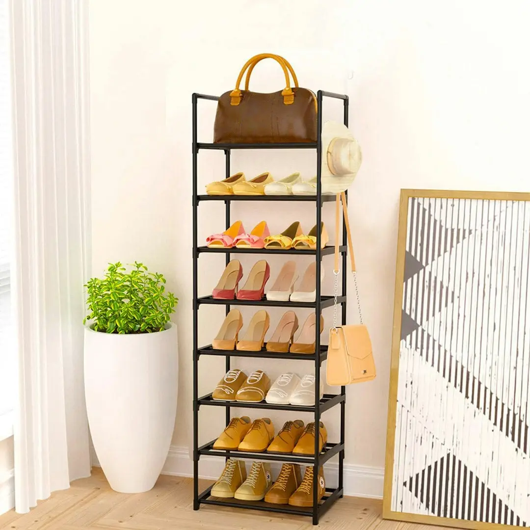 Soga 8 Tier Shoe Storage Shelf Space-Saving Caddy Rack Organiser with Handle