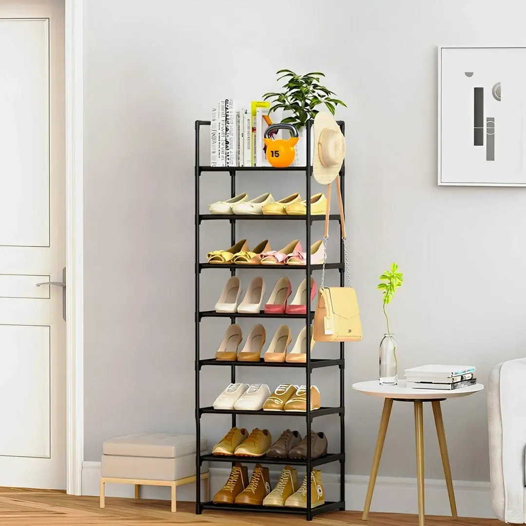 Soga 8 Tier Shoe Storage Shelf Space-Saving Caddy Rack Organiser with Handle