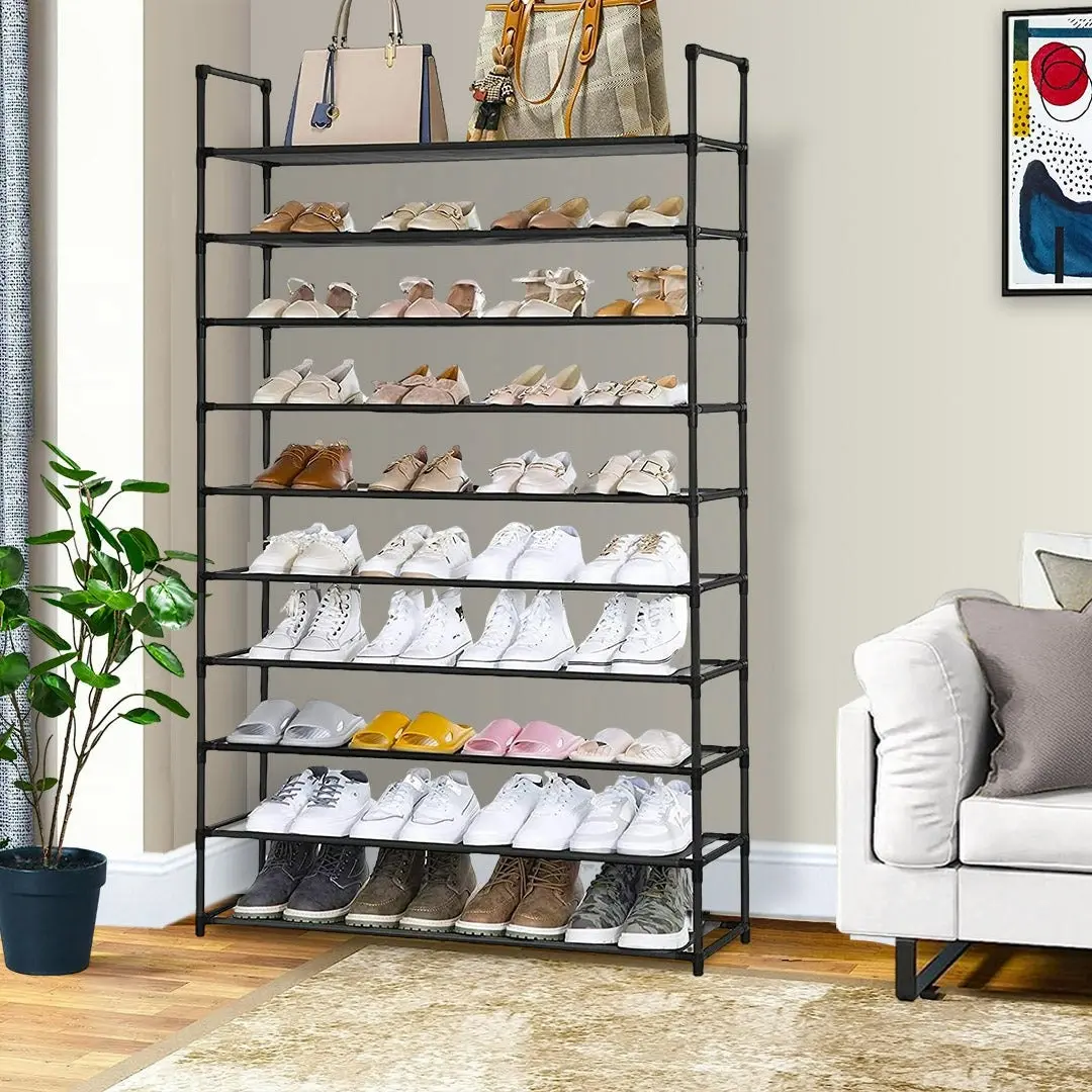 Soga 10 Tier Shoe Storage Shelf Space-Saving Caddy Rack Organiser with Handle