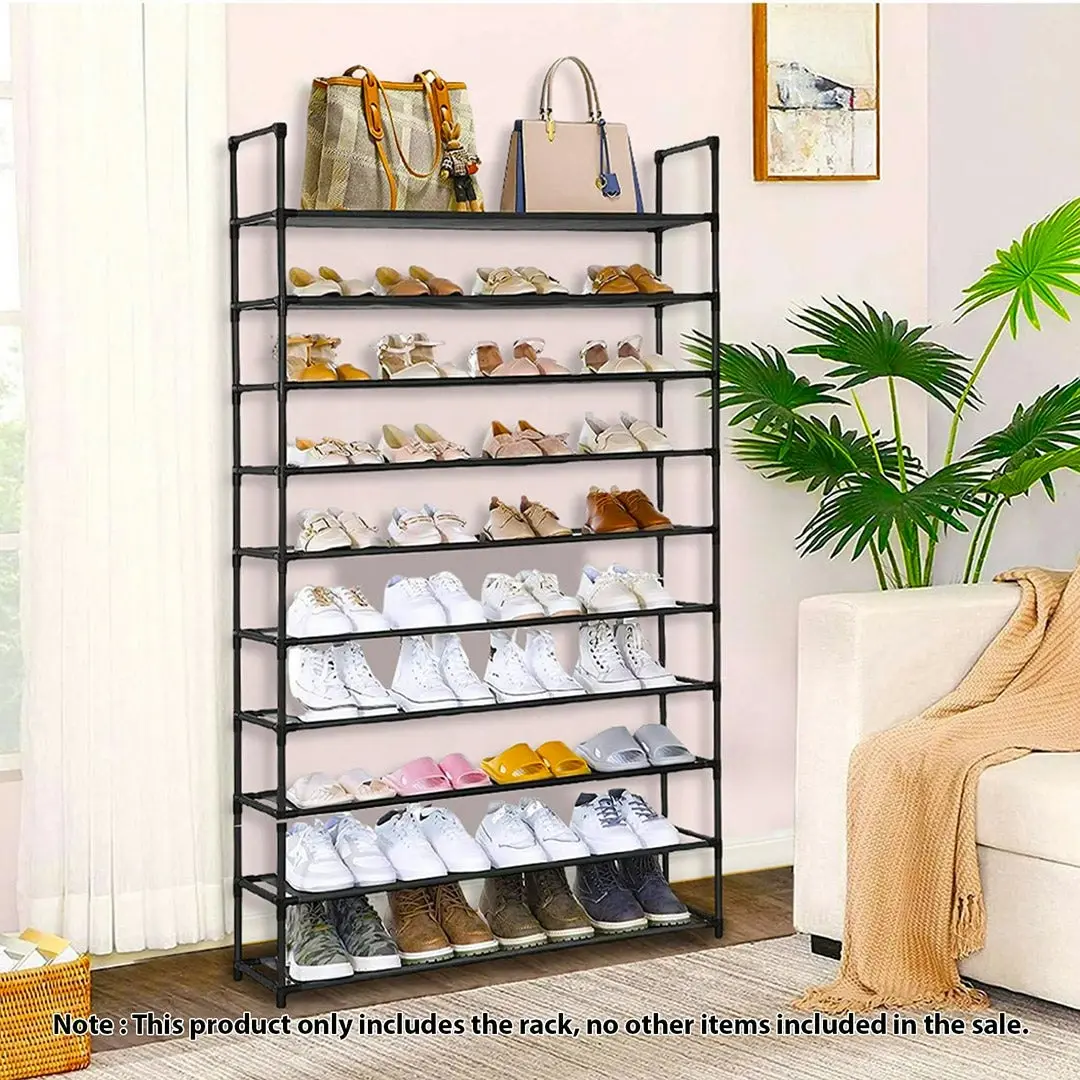 Soga 10 Tier Shoe Storage Shelf Space-Saving Caddy Rack Organiser with Handle