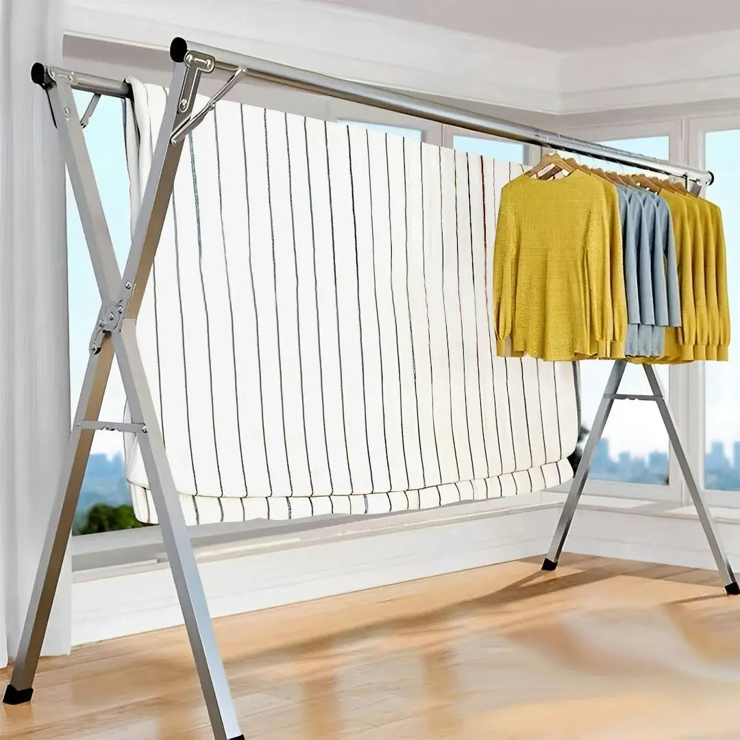 Soga 1.6m Portable Standing Clothes Drying Rack Foldable Space-Saving Laundry Holder Indoor Outdoor