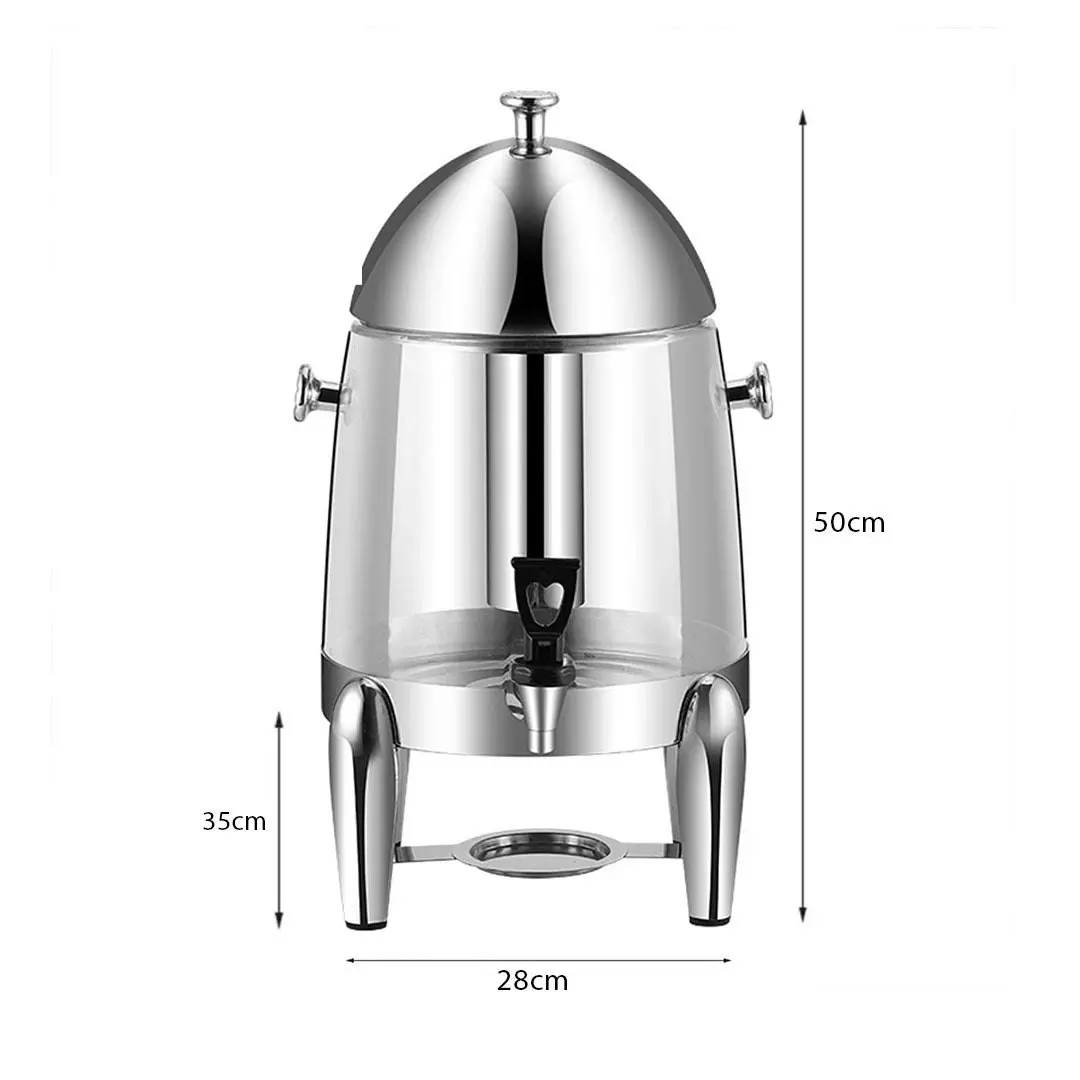 Soga Stainless Steel 12L Beverage Dispenser Hot and Cold Juice Water Tea Chafer Urn Buffet Drink Container Jug