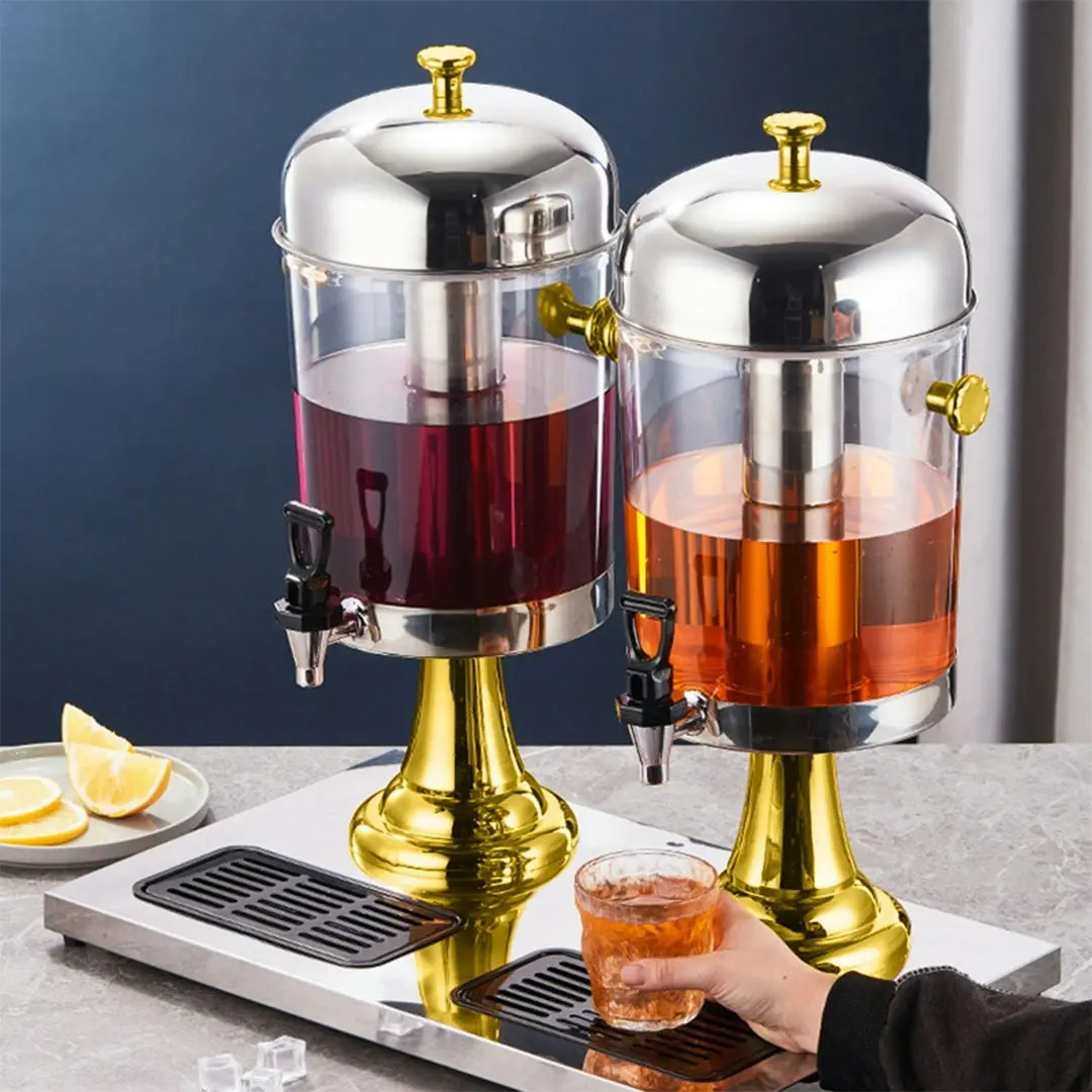 Soga 16L Dual Stainless Steel Dispenser Beverage Juicer Transparent Commercial Drink Container Jug