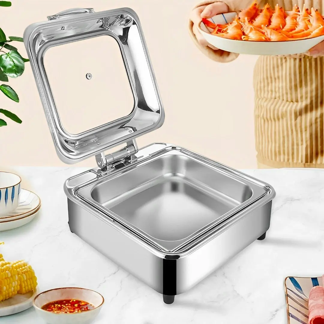 Soga Stainless Steel Square Chafing Dish Tray Buffet Cater Food Warmer Chafer with Top Lid