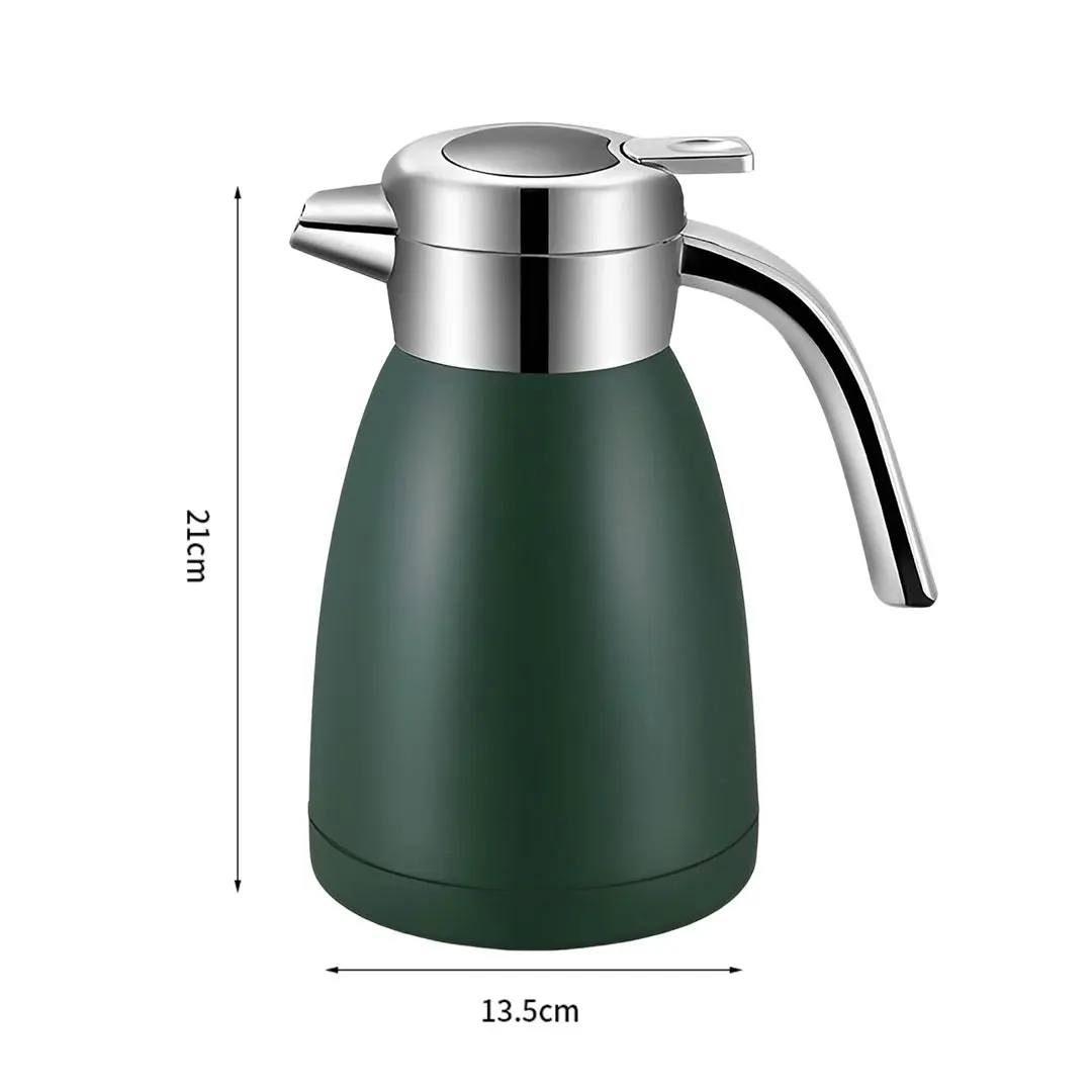 Soga 1.2L Stainless Steel Water Bottle Insulated Vacuum Flask Water Coffee Jug Thermal Green