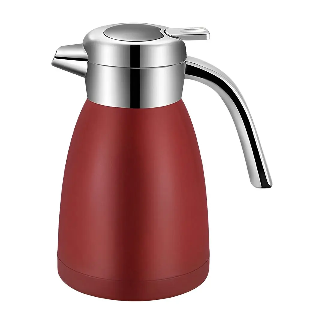 Soga 2.2L Stainless Steel Water Bottle Insulated Vacuum Flask Coffee Jug Thermal Red