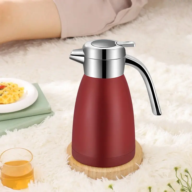 Soga 2.2L Stainless Steel Water Bottle Insulated Vacuum Flask Coffee Jug Thermal Red