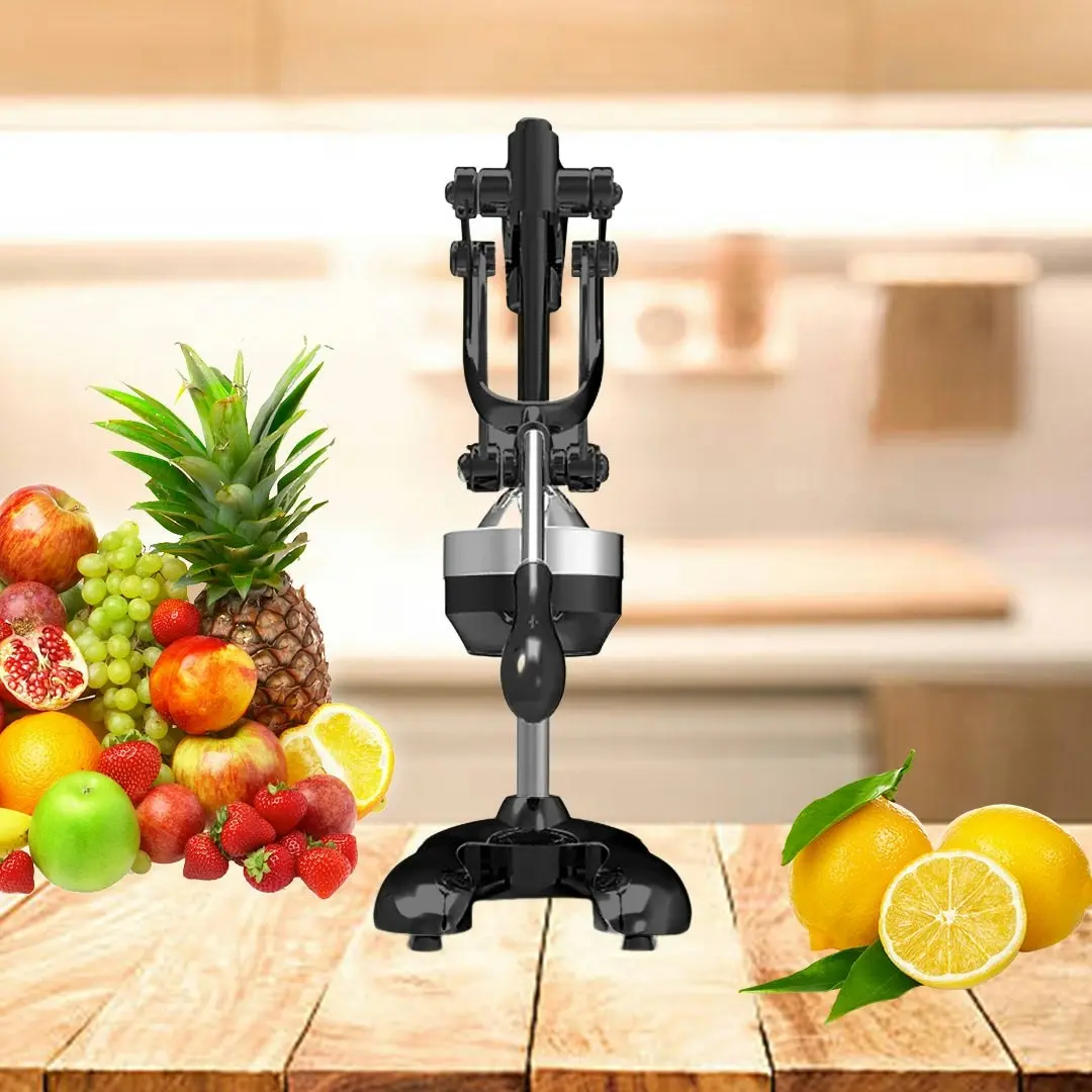 Soga Stainless Steel Manual Juicer Hand Press Juice Extractor Squeezer Lemon Orange Citrus Black