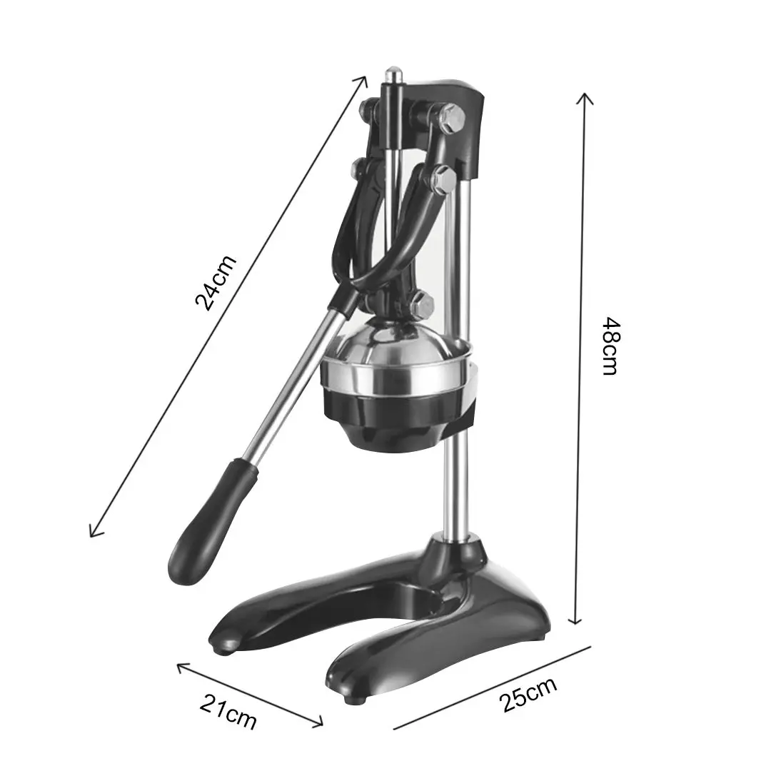 Soga Stainless Steel Manual Juicer Hand Press Juice Extractor Squeezer Lemon Orange Citrus Black