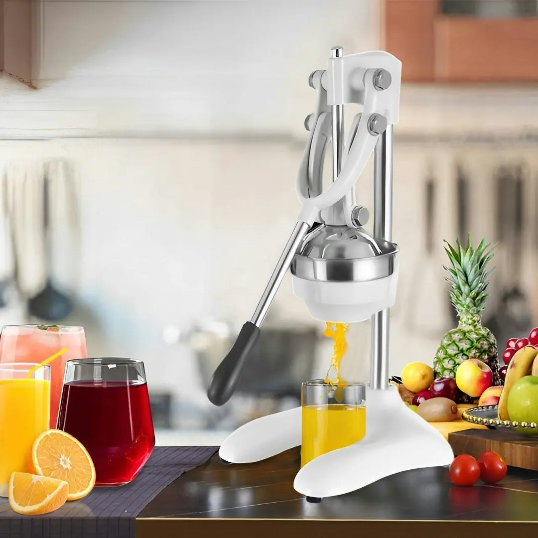 Soga Stainless Steel Manual Juicer Hand Press Juice Extractor Squeezer Lemon Orange Citrus White