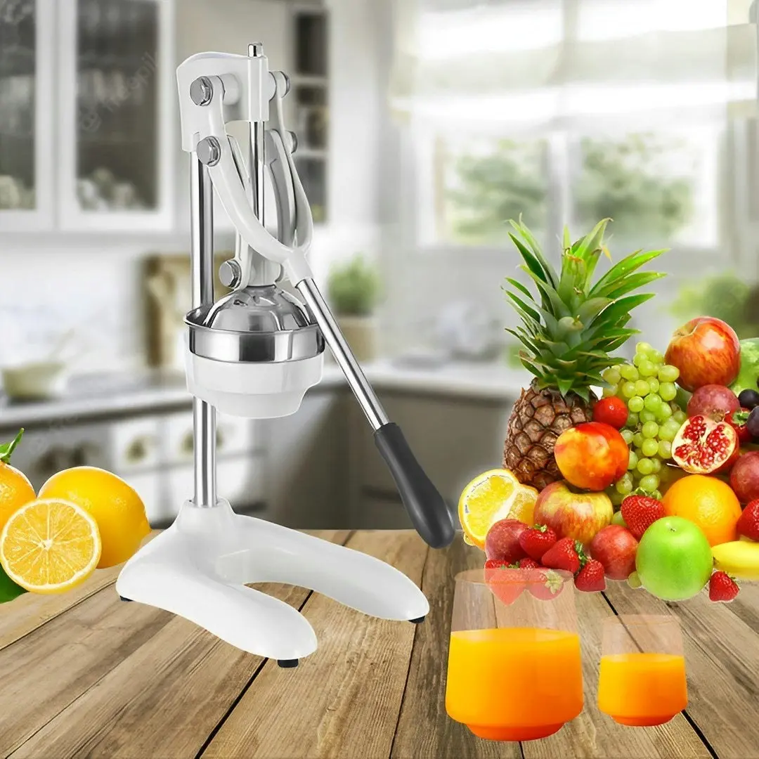 Soga Stainless Steel Manual Juicer Hand Press Juice Extractor Squeezer Lemon Orange Citrus White