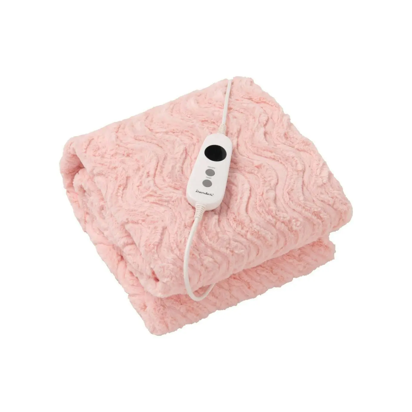 Dreamaker 500Gsm Faux Fur Heated Throw Pink 160 x 120cm