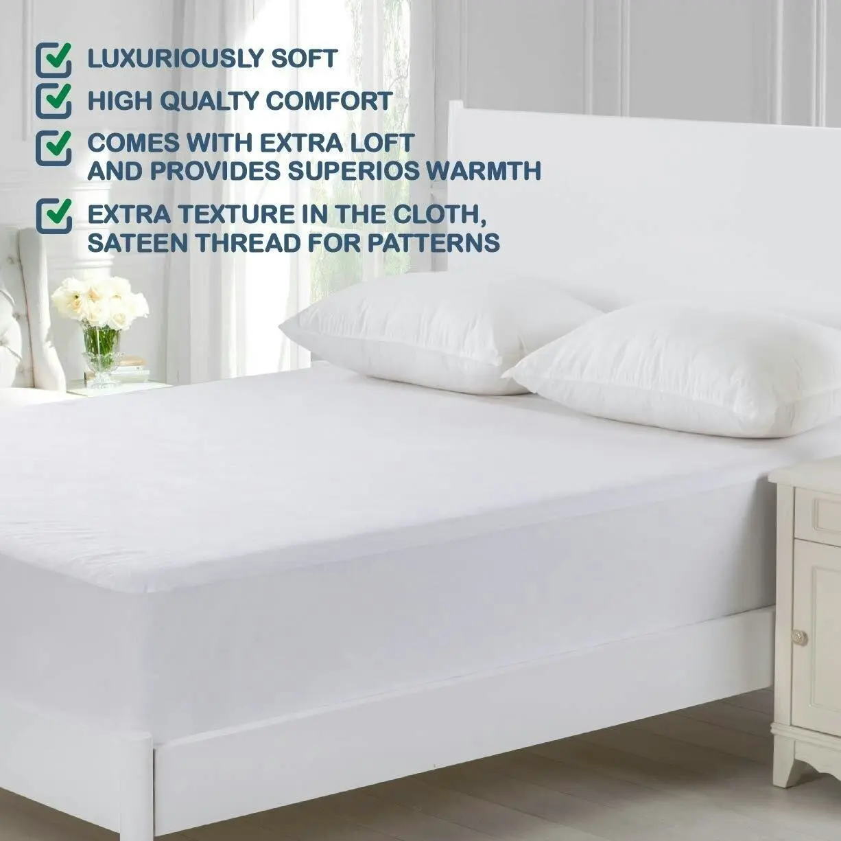 Dreamaker Cotton Terry Towelling Waterproof Mattress Protector Long Single Bed