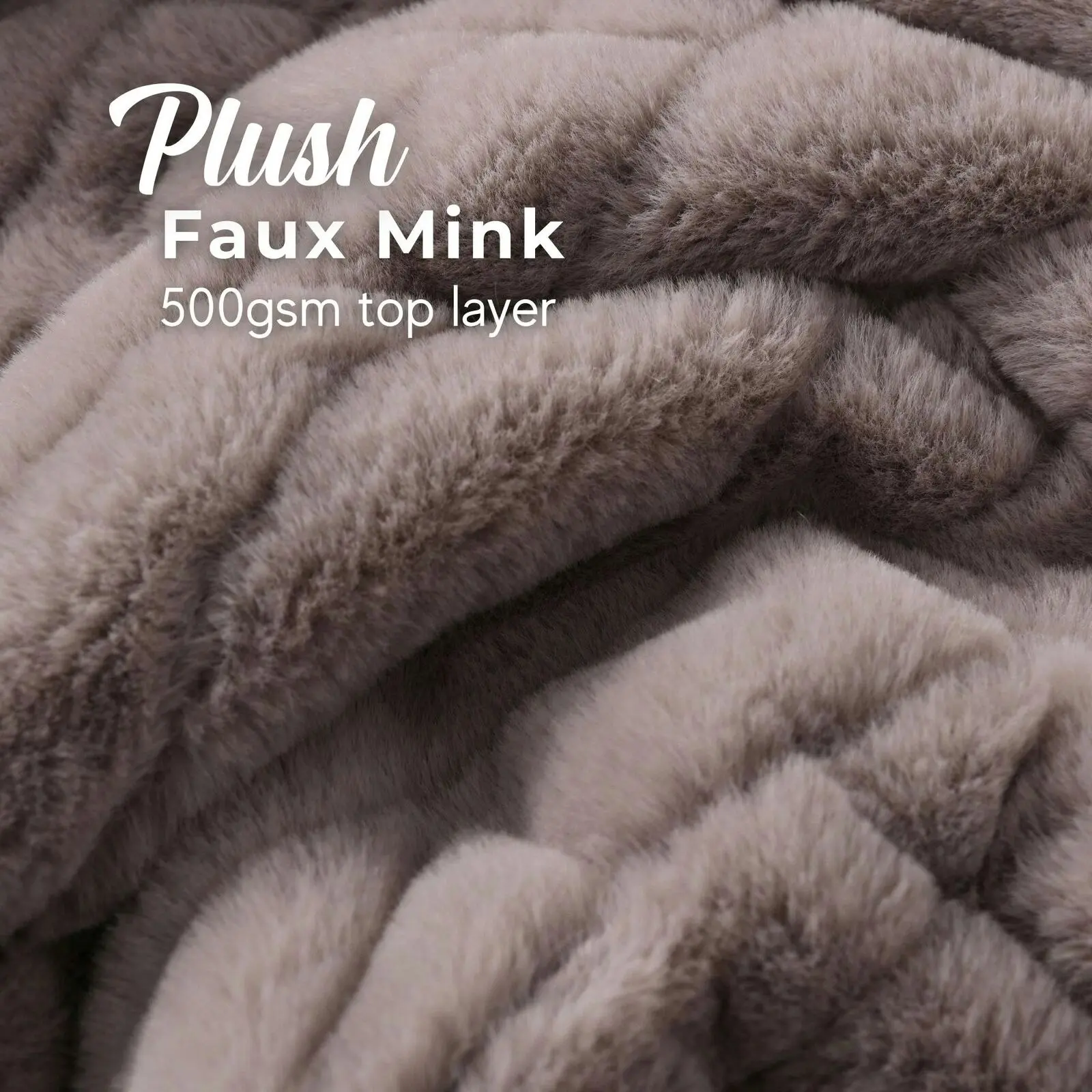 Dreamaker Faux Mink Heated Throw Mocha 160x120cm