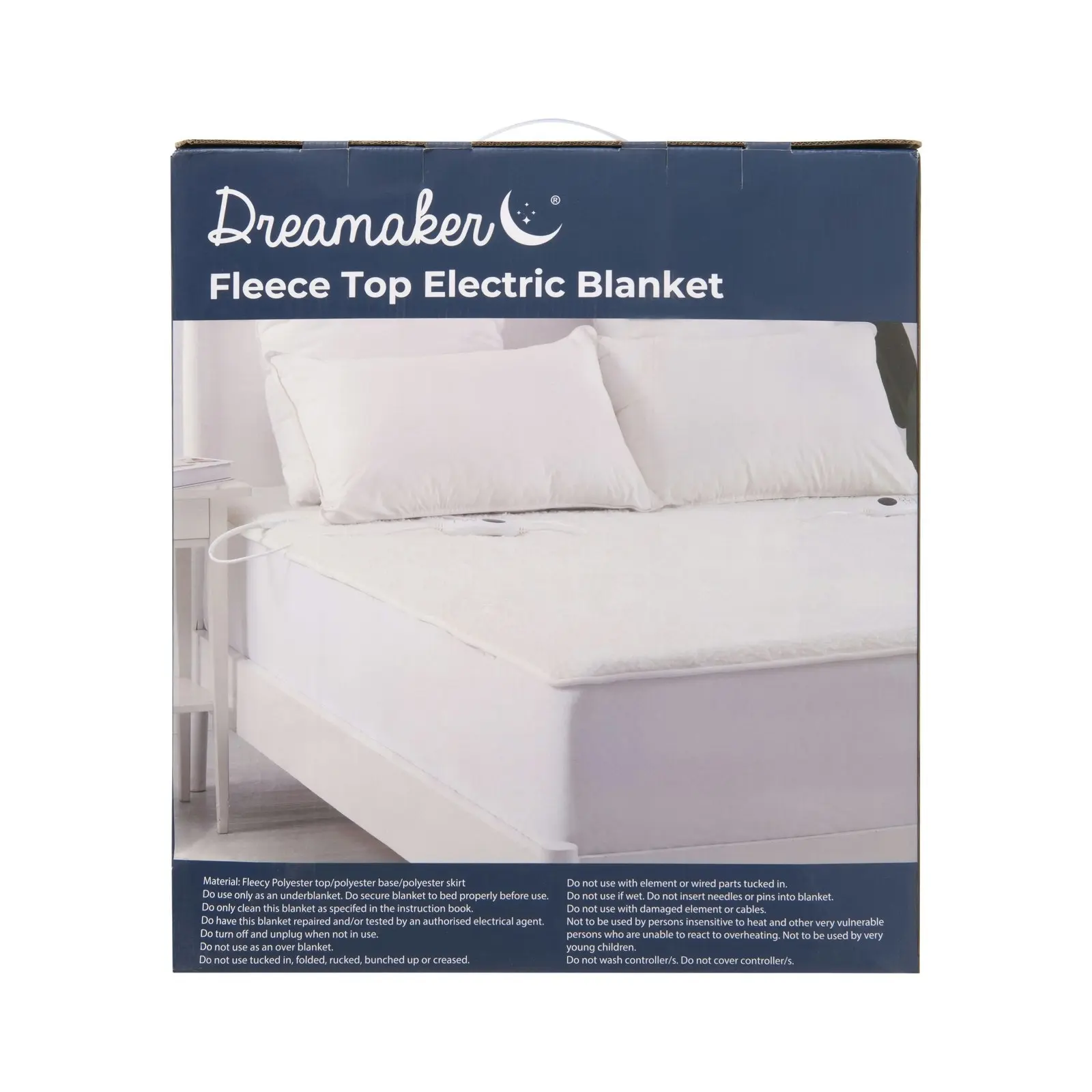 Dreamaker 350 Gsm Fleece Top Electric Blanket King Single Bed