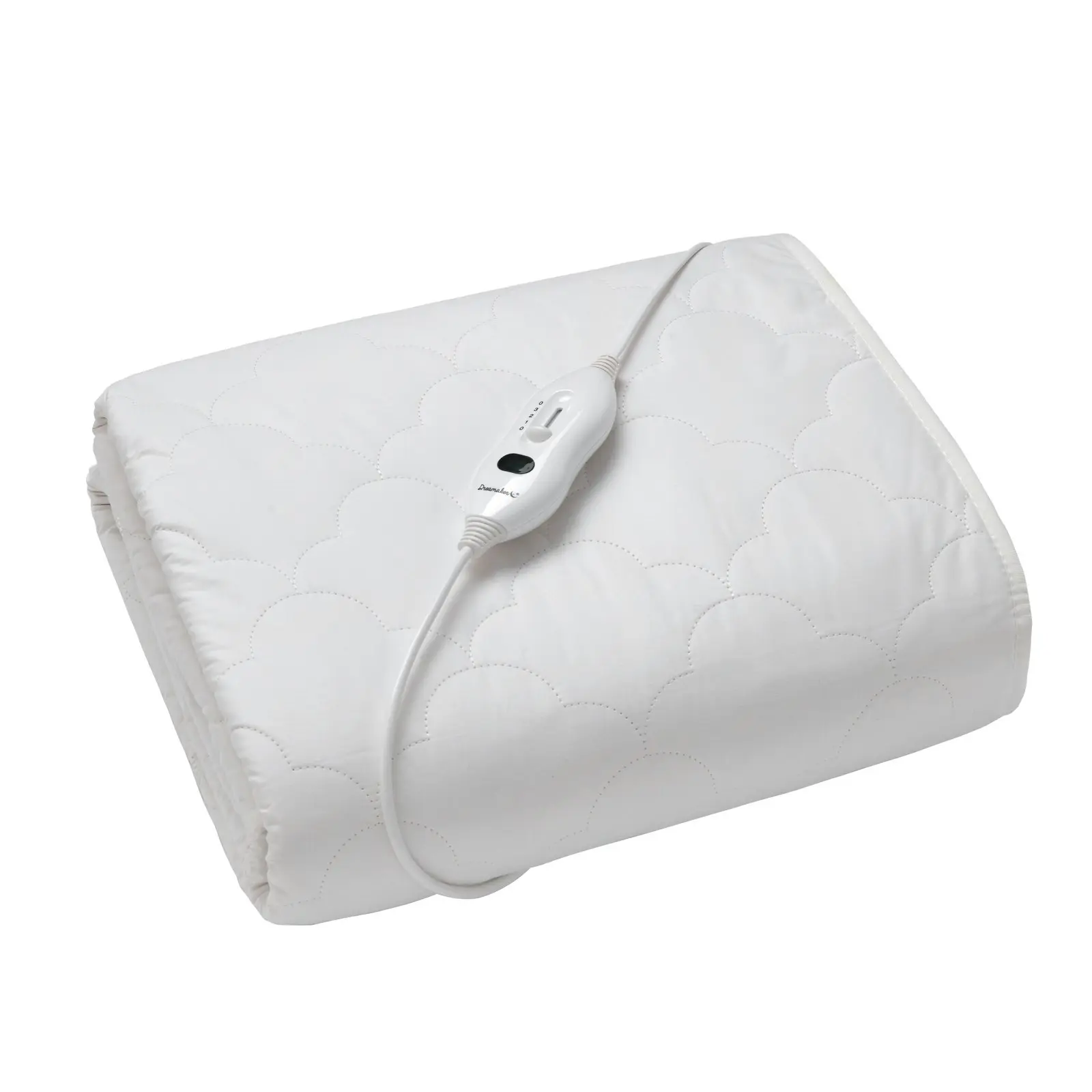 Dreamaker 100% Cotton Quilt Electric Blanket White Single Bed