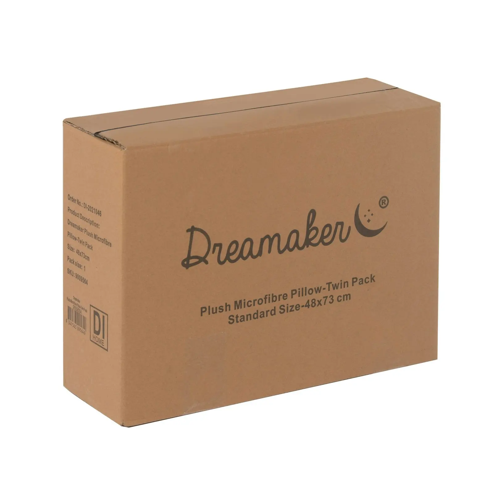 Dreamaker Rolled Microfibre Pillow Standard Twin Pack