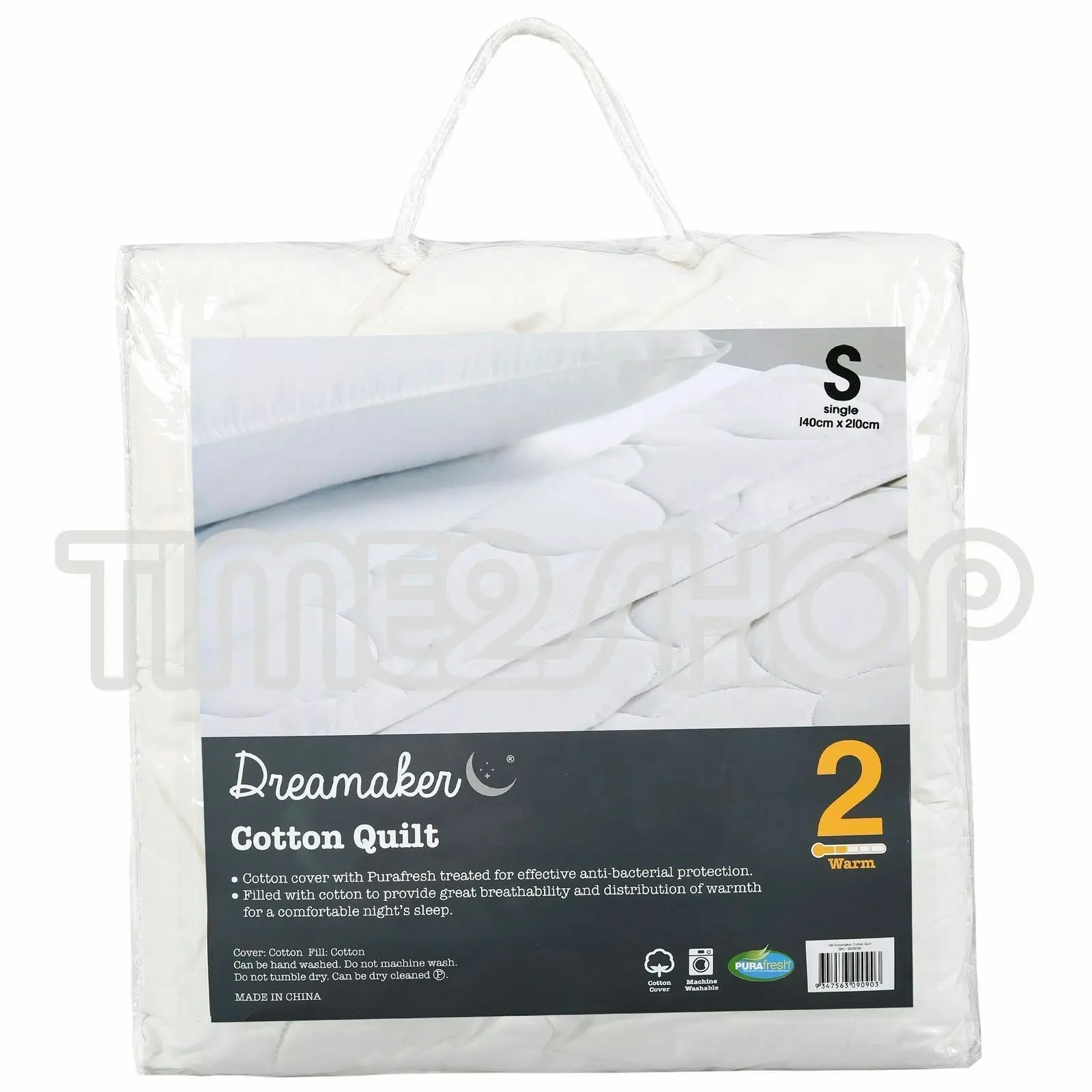 Dreamaker All Season 100% Cotton Quilt Super King Bed