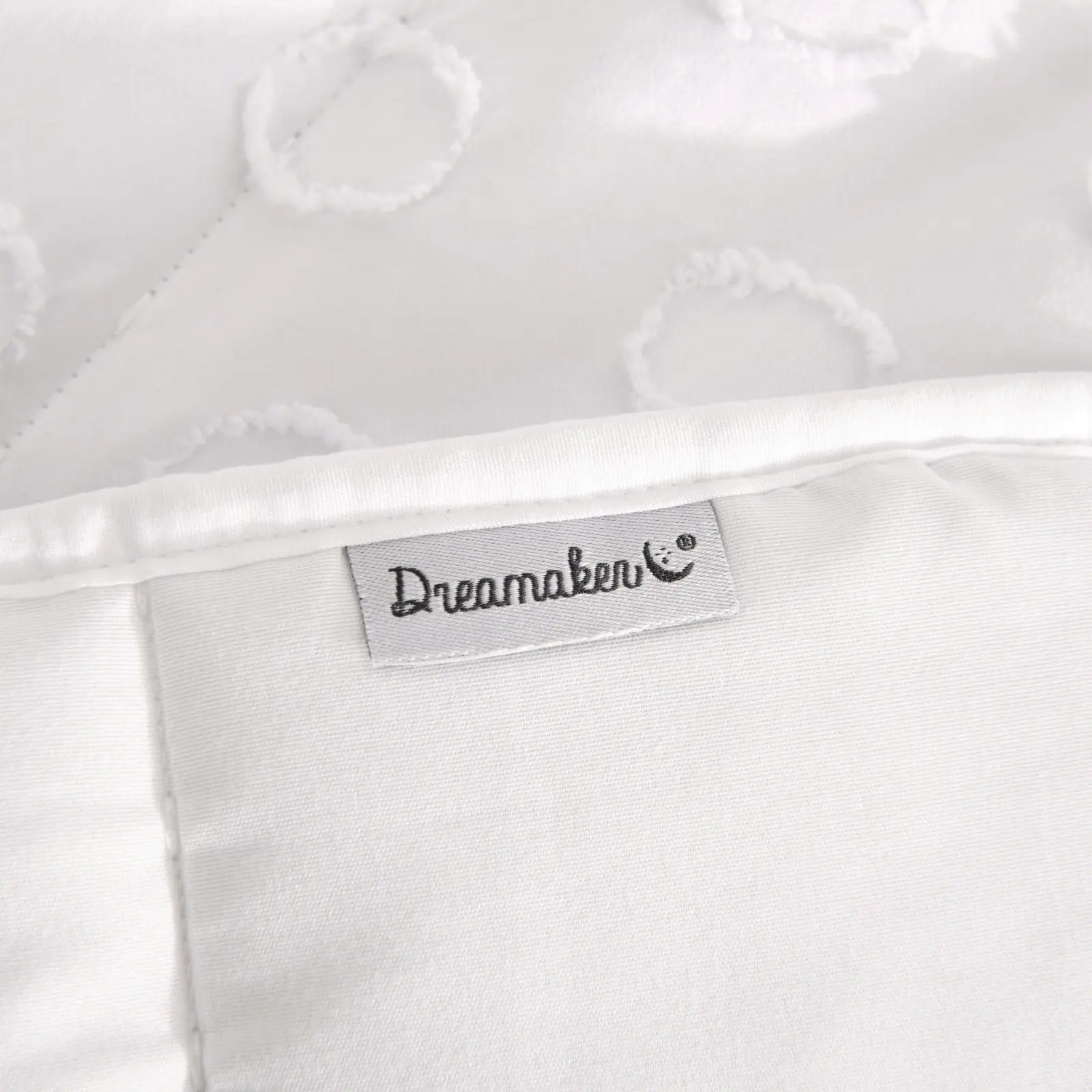 Dreamaker Haven Spot 6 Piece Comforter Set White Double Bed