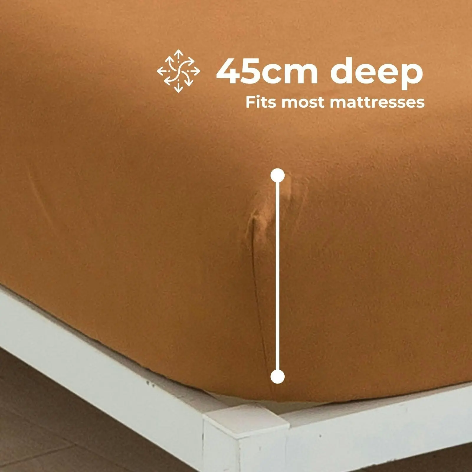 Dreamaker Micro Flannel Sheet Set Double Bed Rust