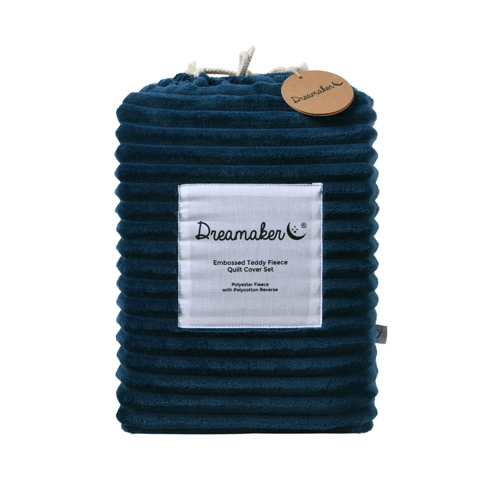 Dreamaker Embossed Teddy Fleece Quilt Cover Set Teal