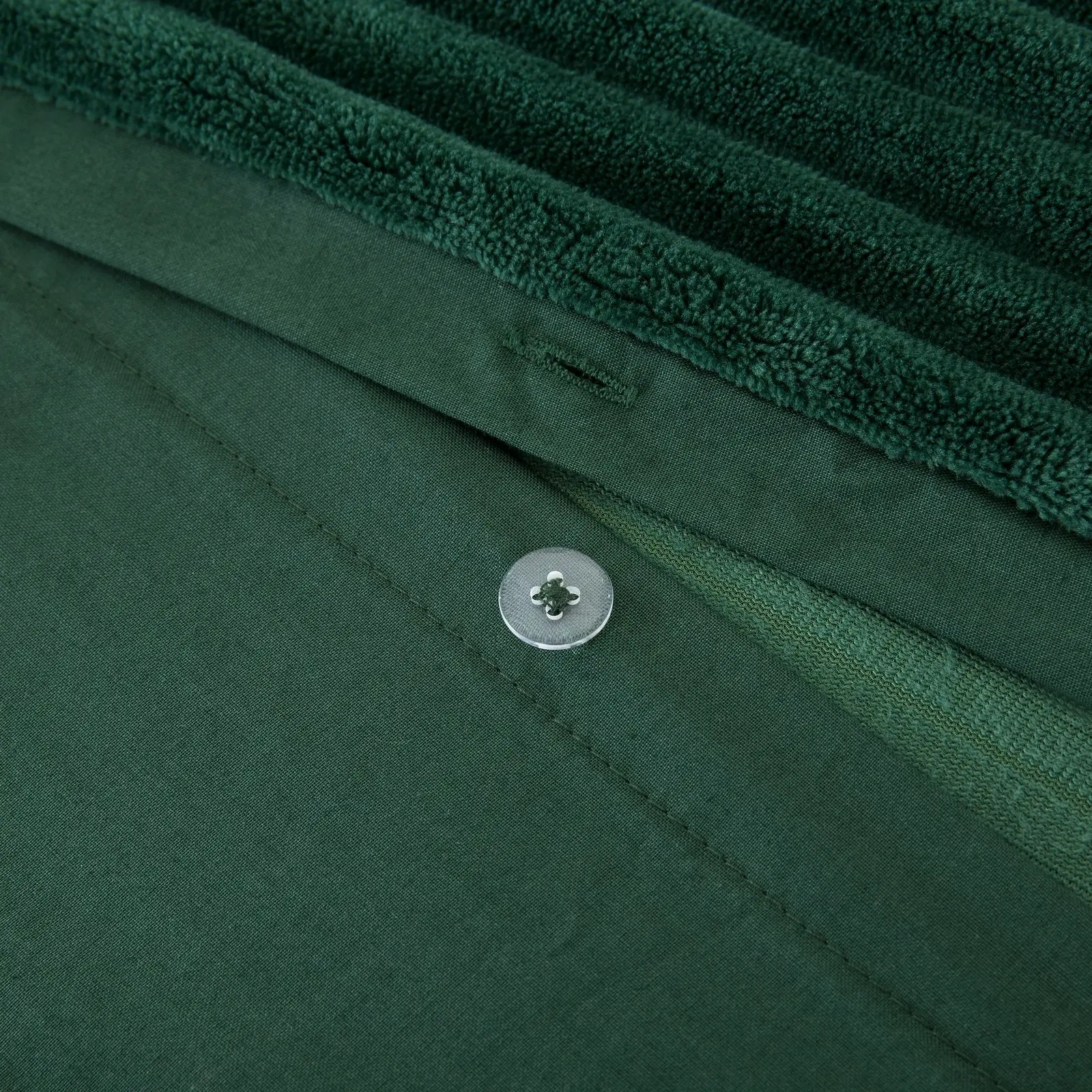 Dreamaker Embossed Teddy Fleece Quilt Cover Set Emerald