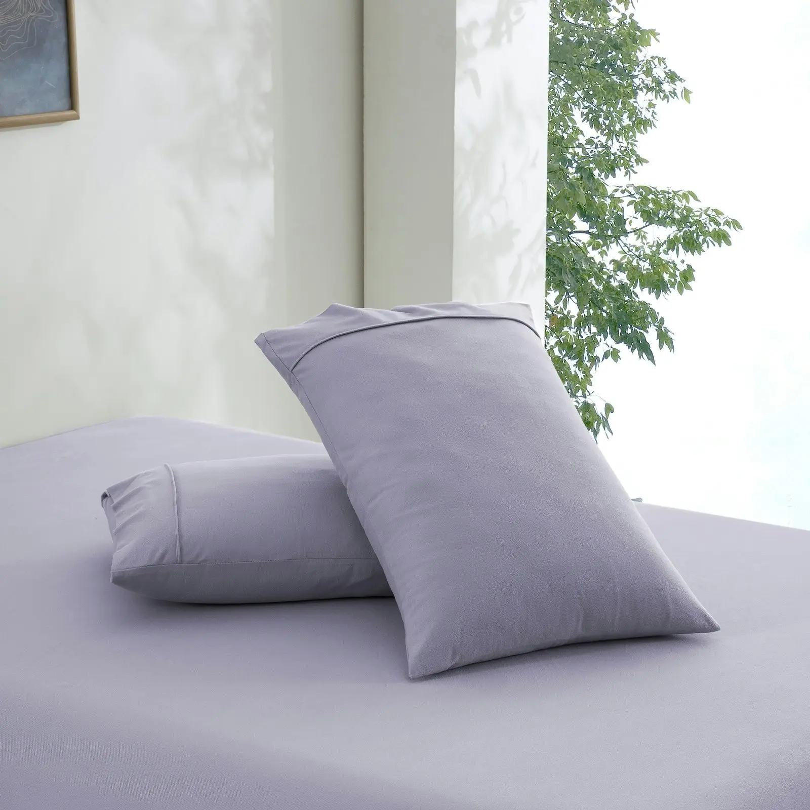 Dreamaker Micro Flannel Sheet Set King Bed Lavender