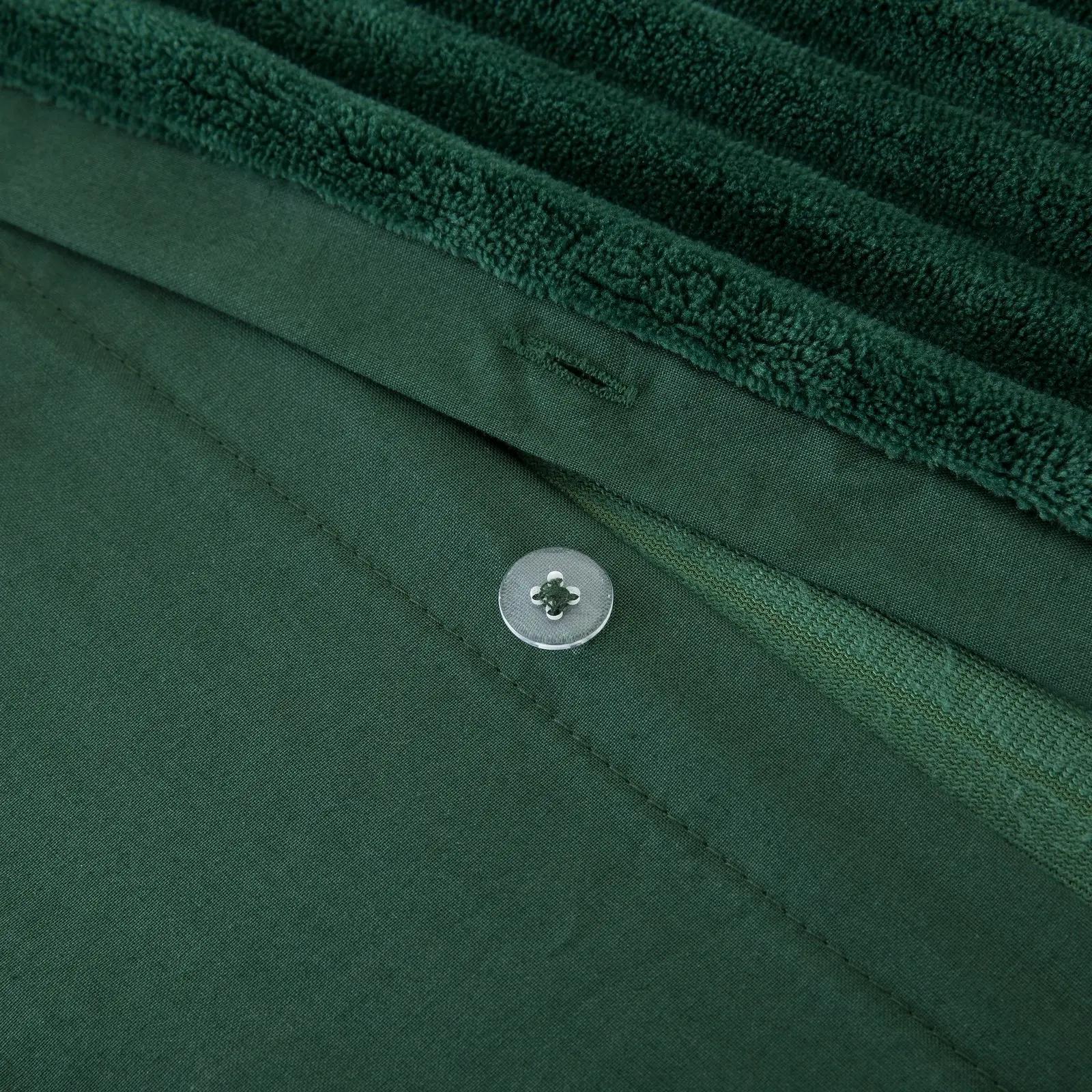 Dreamaker Embossed Teddy Fleece Quilt Cover Set Emerald Queen Bed