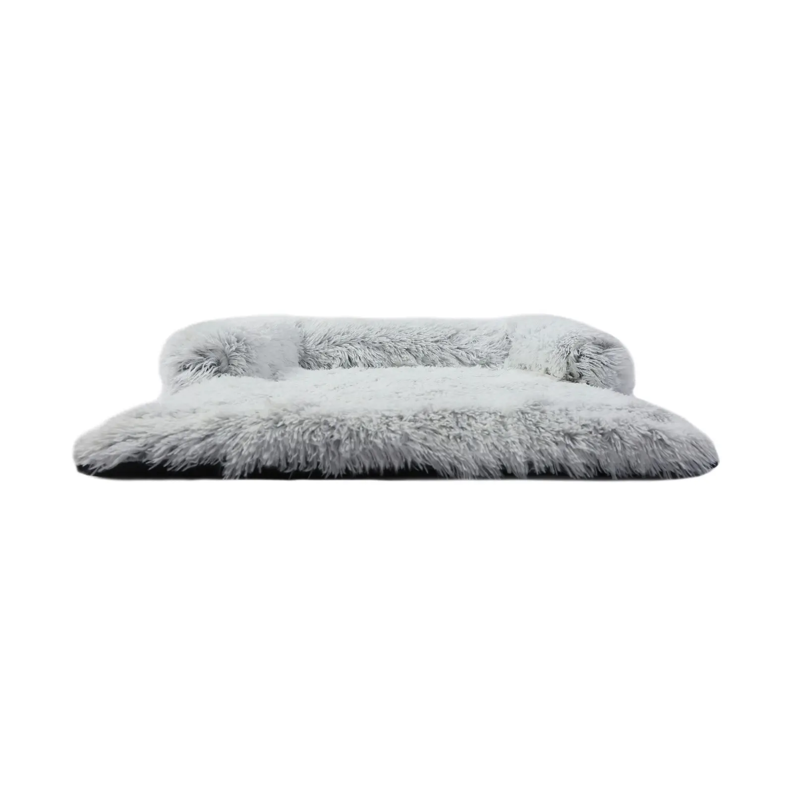 Charlie's Shaggy Faux Fur Bolster Sofa Protector Calming Dog Bed Arctic White Large