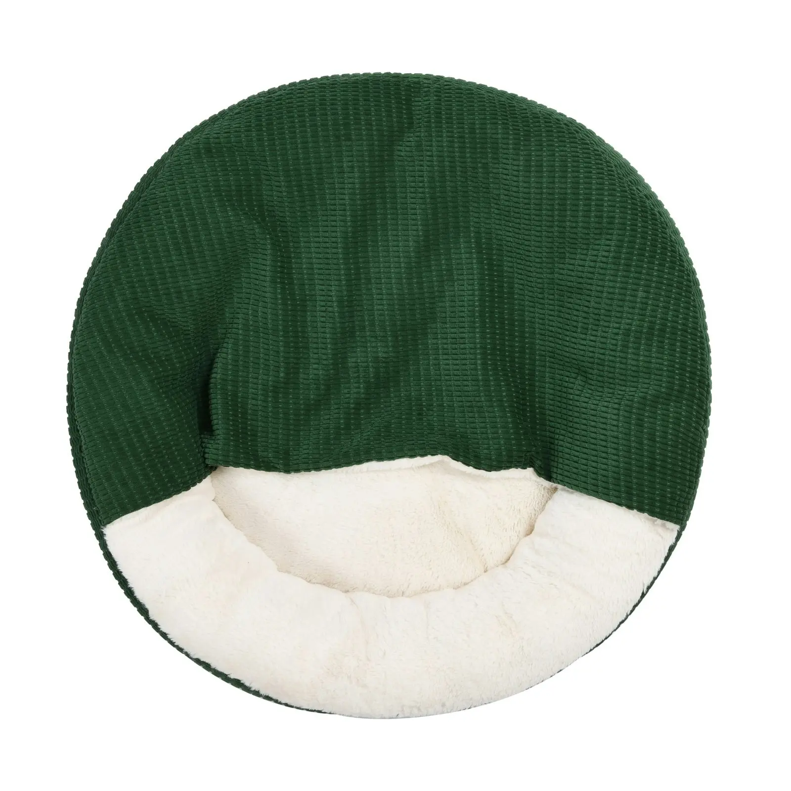 Charlie's Snookie Hooded Calming Dog Bed Eden Green Medium