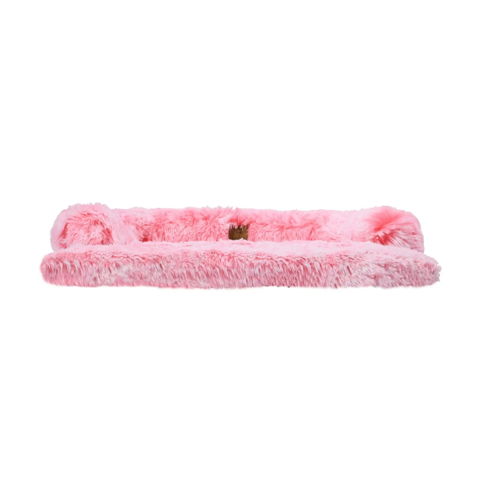 Charlie's Shaggy Faux Fur Bolster Sofa Protector Calming Dog Bed Ombre Pink Large