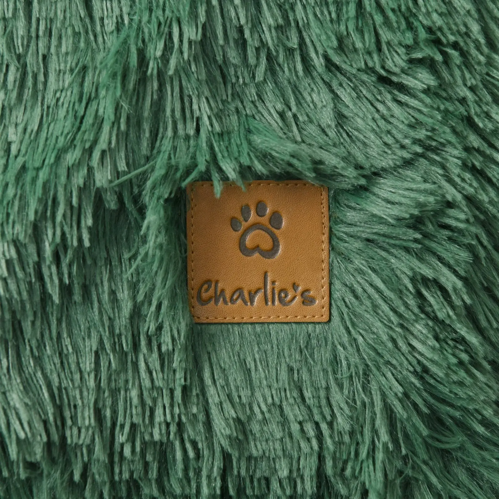 Charlie's Shaggy Faux Fur Bolster Sofa Protector Calming Dog Bed Eden Green XX-Large