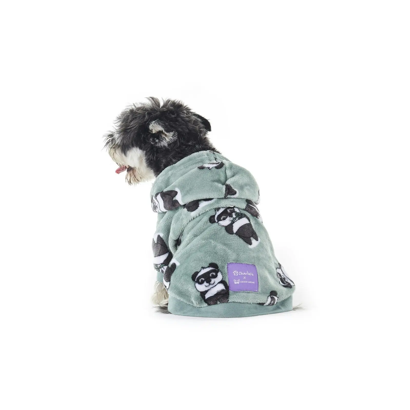 Charlie's Uggo Pand-UH! Dog Hoodie Sage Small