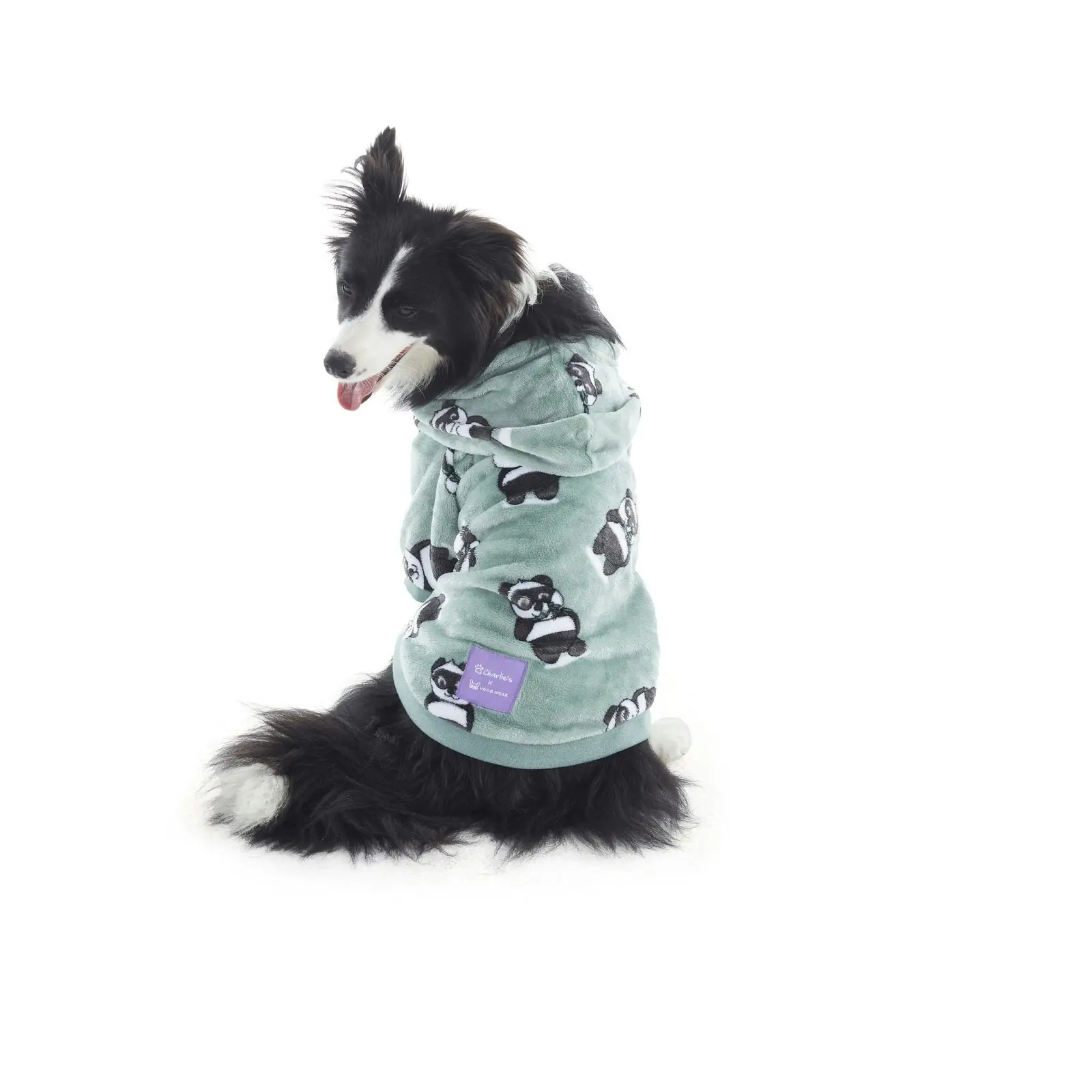 Charlie's Uggo Pand-UH! Dog Hoodie Sage Medium